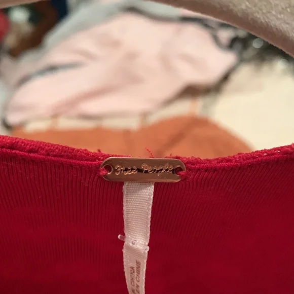 Free People Dress - Red Lace Overlay - Cut out in back - Size XS - Picture 5 of 5